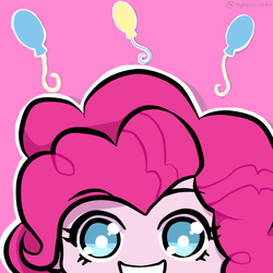 Size: 1024x1024 | Tagged: safe, artist:ayachiichan, pinkie pie, equestria girls, g4, female, icon, no nose, solo