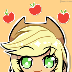 Size: 1024x1024 | Tagged: safe, artist:ayachiichan, applejack, equestria girls, g4, female, no nose, solo