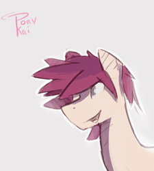 Size: 514x571 | Tagged: safe, artist:ponykai, oc, oc only, male, sketch, smiling, solo