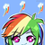 Size: 1024x1024 | Tagged: safe, artist:ayachiichan, rainbow dash, equestria girls, g4, icon, no nose, solo