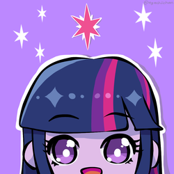 Size: 1024x1024 | Tagged: safe, artist:ayachiichan, twilight sparkle, equestria girls, g4, icon, no nose