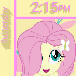 Size: 360x360 | Tagged: safe, fluttershy, equestria girls, g4, android wear, animated, female, solo, watchmaker