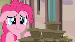 Size: 635x356 | Tagged: safe, screencap, pinkie pie, g4, the cutie map, female, muffin, solo