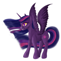 Size: 1728x1728 | Tagged: safe, artist:kwendynew, twilight sparkle, alicorn, pony, g4, corrupted, female, mare, solo, twilight sparkle (alicorn)