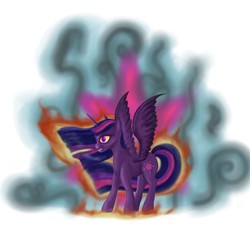 Size: 3200x2880 | Tagged: safe, artist:kwendynew, twilight sparkle, alicorn, pony, g4, corrupted, female, high res, mare, solo, twilight sparkle (alicorn)