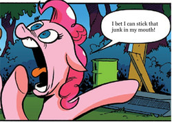 Size: 3508x2480 | Tagged: safe, idw, pinkie pie, g4, spoiler:comic, high res, image macro, meme
