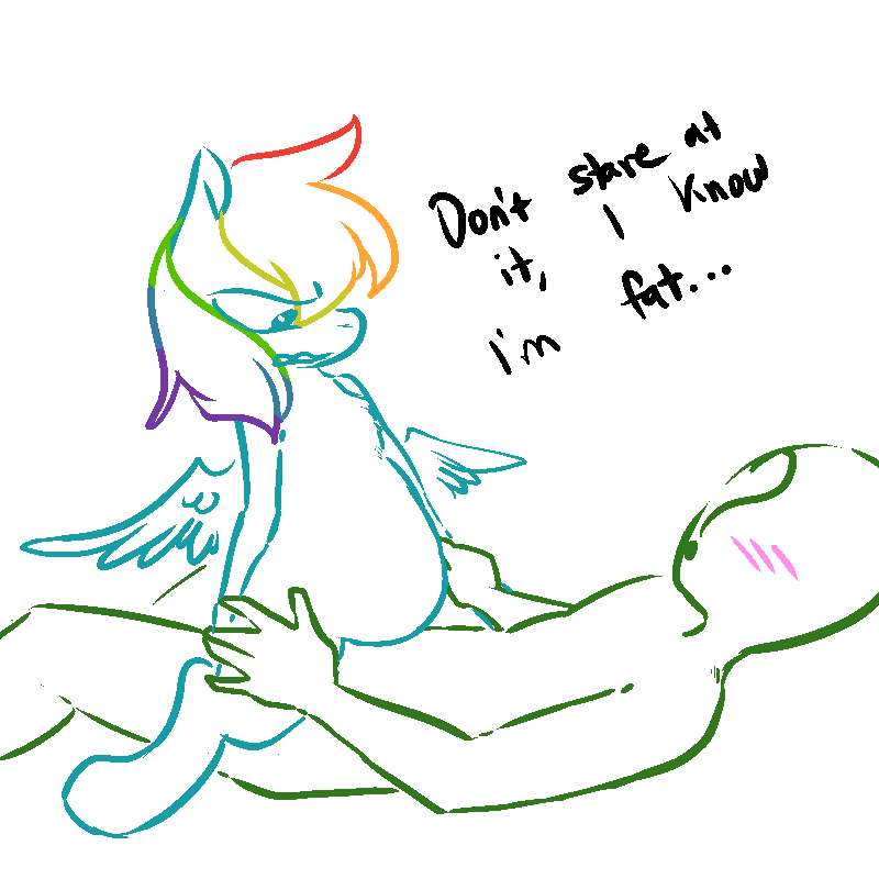 Chubby Porn Rainbow Dash - 854506 - explicit, artist:glacierclear, rainbow dash, oc, oc:anon, human,  pony, blushing, chubby, cowgirl position, cute, cute porn, fat, human on  pony action, interspecies, sex, tubby wubby pony waifu - Derpibooru