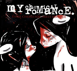 Size: 600x549 | Tagged: artist needed, safe, album cover, blood, duo, eyes closed, my chemical romance, ponified, ponified album cover, three cheers for sweet revenge