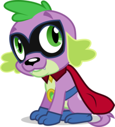 Size: 897x986 | Tagged: safe, artist:punzil504, spike, spike the regular dog, dog, equestria girls, equestria girls specials, g4, movie magic, hilarious in hindsight, humdrum costume, looking up, male, power ponies, simple background, sitting, solo, spike the dog, transparent background, vector