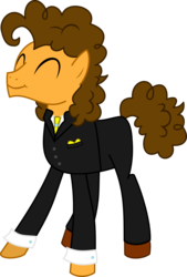 Size: 6394x9460 | Tagged: safe, artist:atomicmillennial, cheese sandwich, earth pony, pony, g4, absurd resolution, clothes, male, shoes, simple background, solo, suit, transparent background, vector