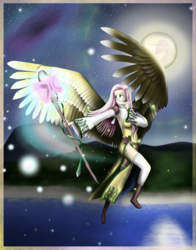 Size: 2200x2800 | Tagged: safe, artist:drjhordan, fluttershy, human, g4, female, high res, humanized, solo, winged humanization