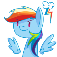 Size: 195x195 | Tagged: safe, artist:yaco, rainbow dash, g4, female, lowres, simple background, solo, transparent background