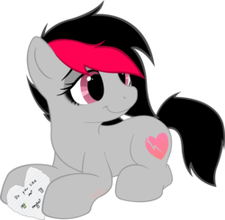 Size: 5000x4909 | Tagged: safe, oc, oc only, oc:miss eri, absurd resolution, black and red mane, emo, solo, two toned mane