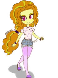 Size: 3000x4000 | Tagged: safe, artist:chibicmps, adagio dazzle, equestria girls, g4, alternate hairstyle, clothes, cute, female, looking at you, pantyhose, solo