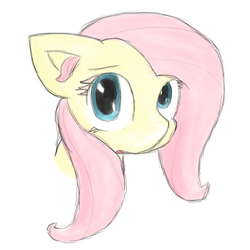 Size: 600x600 | Tagged: safe, artist:candel, fluttershy, pony, g4, ear fluff, female, solo