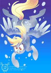 Size: 600x849 | Tagged: safe, artist:mmishee, derpy hooves, pegasus, pony, g4, bubble, cutie mark, female, hooves, lineless, mare, solo, spread wings, wings