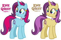 Size: 1273x833 | Tagged: safe, artist:therockinstallion, oc, oc only, oc:edie quest, equestria daily, contest, mascot