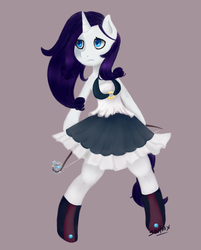 Size: 700x870 | Tagged: safe, artist:shulmix, rarity, anthro, g4, clothes, female, skirt, solo