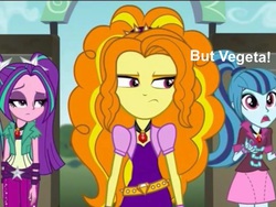 Size: 1024x768 | Tagged: safe, adagio dazzle, aria blaze, sonata dusk, equestria girls, g4, my little pony equestria girls: rainbow rocks, dragon ball, dragonball z abridged, image macro, meme, sonappa