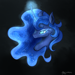 Size: 1000x1000 | Tagged: safe, artist:mizimun, princess luna, alicorn, pony, g4, female, mare, portrait, solo