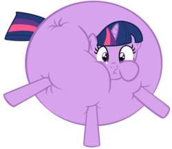 Size: 2300x2000 | Tagged: safe, artist:ikuntyphoon, twilight sparkle, g4, female, high res, inflation, it's been one of those days, solo, twilight sparkle (alicorn)