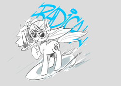 Size: 1094x774 | Tagged: artist needed, source needed, safe, shining armor, g4, gleaming shield, radical, radio, rule 63, solo, sunglasses, surfboard, surfing