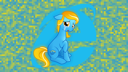 Size: 1920x1080 | Tagged: safe, artist:dsrange431, oc, oc only, oc:internet explorer, browser ponies, crying, internet explorer, pixelated, solo, wallpaper