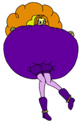 Size: 292x444 | Tagged: safe, artist:ikuntyphoon, adagio dazzle, equestria girls, g4, my little pony equestria girls: rainbow rocks, female, inflation, solo