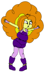 Size: 278x444 | Tagged: safe, artist:ikuntyphoon, adagio dazzle, equestria girls, g4, my little pony equestria girls: rainbow rocks, female, inflation, solo