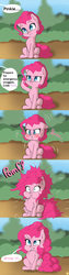 Size: 1800x7200 | Tagged: dead source, safe, artist:captainpudgemuffin, pinkie pie, earth pony, pony, g4, :i, blushing, captainpudgemuffin is trying to murder us, chest fluff, comic, cute, diapinkes, female, floppy ears, fluffy, grin, head tilt, imminent snuggles, impossibly large chest fluff, mare, pinkie being pinkie, pomf, puffy cheeks, salute, serious face, sitting, smirk, solo, sweat, weapons-grade cute, wide eyes