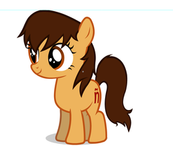 Size: 816x688 | Tagged: safe, oc, oc only, oc:maría teresa de los ponyos paguetti, earth pony, pony, earth pony oc, female, filly, simple background, smiling, solo, standing, white background