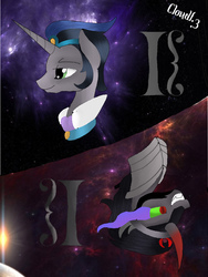 Size: 768x1024 | Tagged: safe, artist:clofly, king sombra, pony, umbrum, unicorn, g4, crown, good king sombra, jewelry, male, regalia, solo, stallion