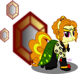 Size: 5776x5466 | Tagged: safe, artist:meganlovesangrybirds, adagio dazzle, pony, equestria girls, g4, my little pony equestria girls: rainbow rocks, absurd resolution, alternate hairstyle, cinderella, clothes, crossover, dress, equestria girls ponified, female, lady tremaine, ponified, solo
