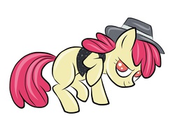 Size: 2048x1536 | Tagged: safe, apple bloom, earth pony, pony, g4, beat it, clothes, female, hat, jacket, michelle creber, solo