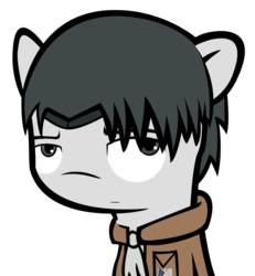 Size: 859x930 | Tagged: safe, artist:coolez, pony, attack on titan, levi ackerman, ponified, solo