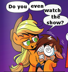 Size: 270x287 | Tagged: safe, edit, idw, applejack, g4, spoiler:comic, reaction image