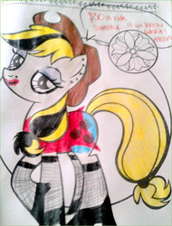 Size: 600x789 | Tagged: safe, applejack, earth pony, pony, g4, coloring book corruptions, photo