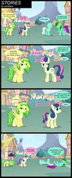 Size: 1039x2560 | Tagged: safe, artist:szinthom, bon bon, lyra heartstrings, sweetie drops, oc, oc:rico, oc:wooden toaster, earth pony, pegasus, pony, unicorn, beyond her garden, g4, angry, background pony, comic, female, glaze, implied carrot top, joke, laughing, lying down, male, mare, on back, pegasus oc, ponyville, stallion, stormcloud, story, tongue out, wings