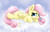 Size: 1400x900 | Tagged: safe, artist:joakaha, fluttershy, g4, female, filly, looking at you, prone, solo