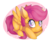 Size: 1024x853 | Tagged: safe, artist:sofilut, scootaloo, g4, cute, cutealoo, female, looking at you, smiling, solo, wingding eyes