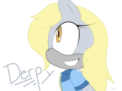 Size: 400x296 | Tagged: dead source, safe, artist:imaginationblur, derpy hooves, anthro, g4, female, simple background, solo, sonic the hedgehog (series), sonicified, style emulation, transparent background