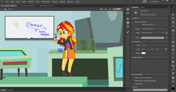 Size: 1277x670 | Tagged: safe, screencap, sunset shimmer, twilight sparkle, equestria girls, g4, my little pony equestria girls: friendship games, flash, laboratory, shrinking