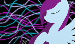 Size: 1440x860 | Tagged: safe, artist:ask-auroramystery, oc, oc only, oc:aurora mystery, pegasus, pony, female, solo, wallpaper