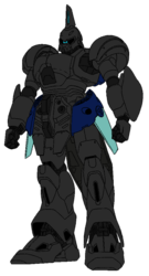 Size: 540x1000 | Tagged: safe, artist:combatkaiser, changeling, ccms-03 bugu, crossover, g-saviour, mecha, mobile suit, recolor, simple background, transparent background