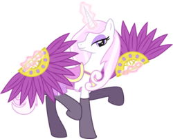 Size: 995x803 | Tagged: safe, artist:0nautile18e26, fleur-de-lis, pony, unicorn, g4, bioshock, clothes, crossover, fan, female, looking at you, magic, mare, raised hoof, saddle, simple background, smiling, socks, solo, transparent background