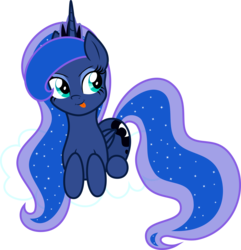 Size: 9650x10000 | Tagged: safe, artist:kruszynka25, artist:kysss90, princess luna, g4, absurd resolution, cloud, female, prone, simple background, solo, tongue out, transparent background, vector