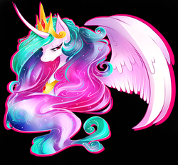 Size: 3900x3600 | Tagged: safe, artist:invidiata, princess celestia, g4, color porn, female, high res, solo, unamused