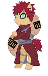 Size: 453x714 | Tagged: safe, gaara, naruto, ponified