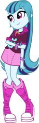 Size: 975x3000 | Tagged: safe, artist:doctor-g, sonata dusk, equestria girls, g4, my little pony equestria girls: rainbow rocks, alternate hairstyle, cute, female, loose hair, pigeon toed, simple background, solo, sonatabetes, transparent background