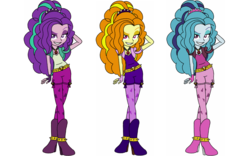 Size: 1280x800 | Tagged: safe, artist:blondenobody, adagio dazzle, equestria girls, g4, clothes swap, palette swap, the dazzlings